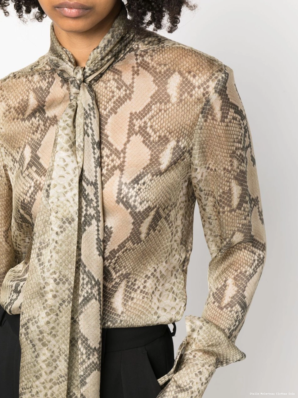Cheap python-print silk McCartney shirt Women Stella 0626